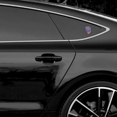 Bentley Silicone Car Decal Badge Blue Print with Red Band 