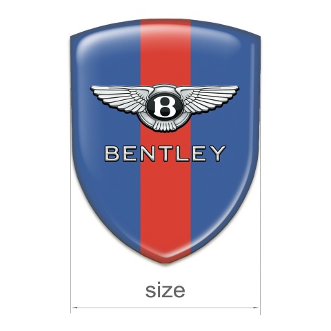 Bentley Silicone Car Decal Badge Blue Print with Red Band 