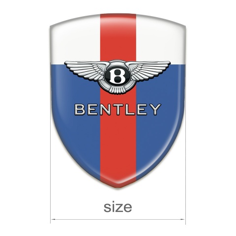 Bentley Emblem Badge Logo Blue White base Red Band Decoration 