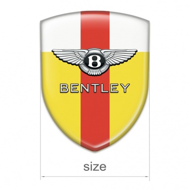 Bentley Logo Emblem Yellow White Print Red tape Decoration 