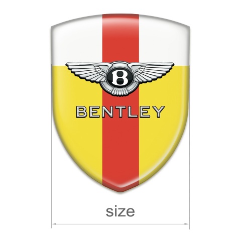Bentley Logo Emblem Yellow White Print Red tape Decoration 