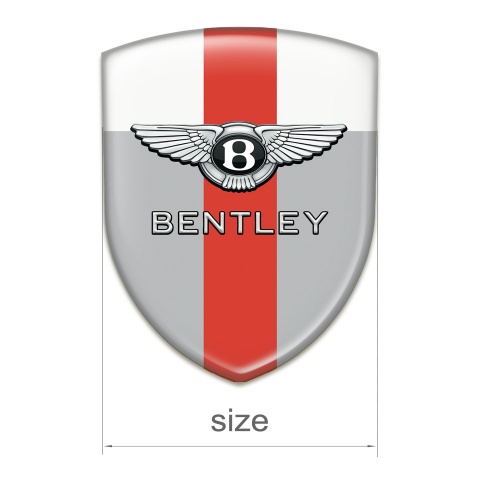 Bentley Tuning Emblem Gray White Print Red band Decoration 