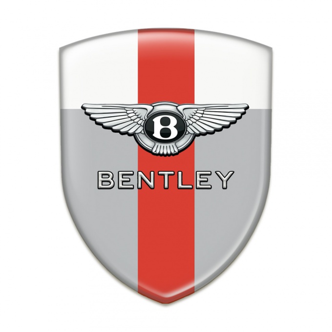 Bentley Tuning Emblem Gray White Print Red band Decoration 