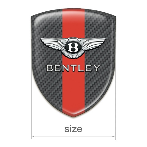Bentley Domed Emblem carbon with Red Band Design 