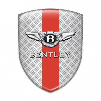 Bentley Silicone Emblem Metal Effect with Red band Design