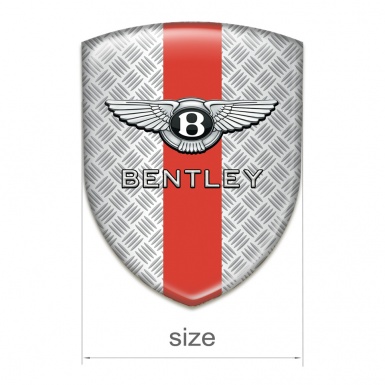 Bentley Silicone Emblem Metal Effect with Red band Design