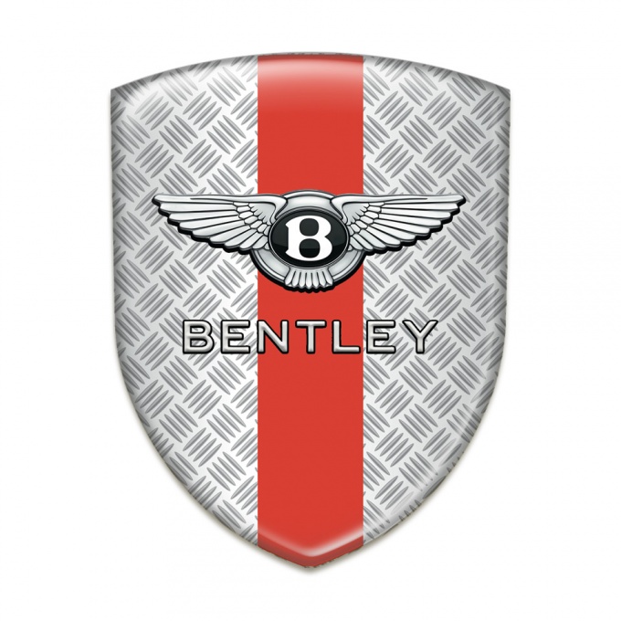 Bentley Silicone Emblem Metal Effect with Red band Design
