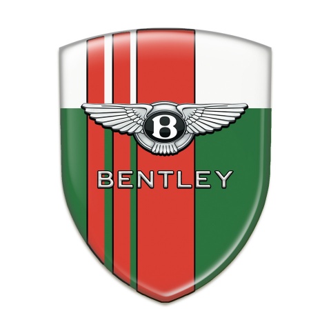 Bentley Resin Sticker Green White with Red lines Style 