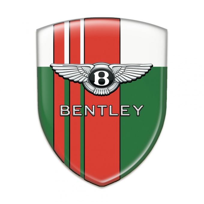 Bentley Resin Sticker Green White with Red lines Style 