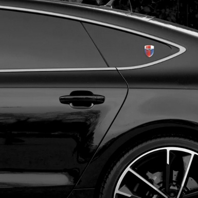 Bentley 3D Gel Emblem Blue White with Red Stripes Style 