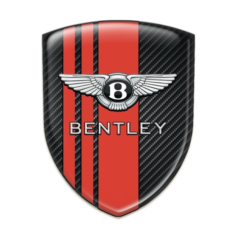 Bentley Emblem Interior Black Carbon Red Lines Style 