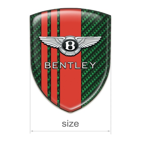 Bentley Tuning Badge Green Carbon Red Lines Style 