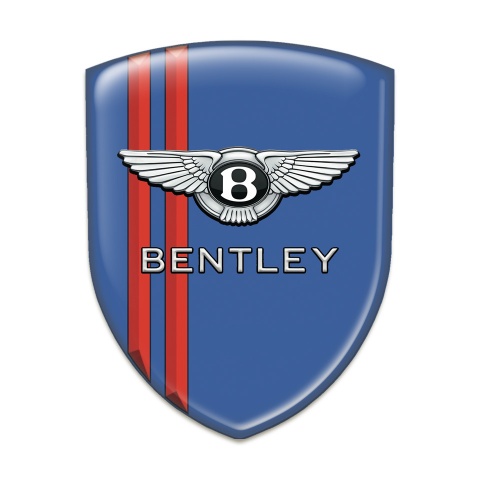 Bentley Silicone Badge Blue with Red Stripes Edition 