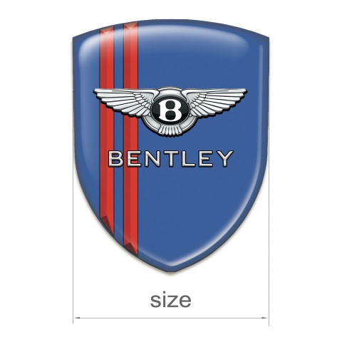 Bentley Silicone Badge Blue with Red Stripes Edition 