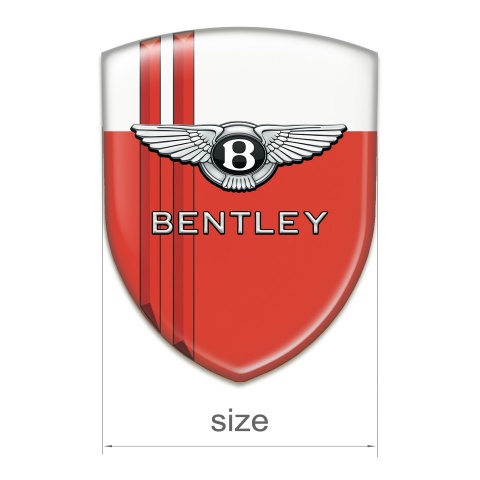 Bentley Logo Emblem Red White Print Red Streaks Edition 