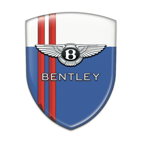 Bentley Tuning Emblem Blue White Print Red Streaks Edition 