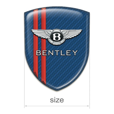 Bentley Silicone Emblem Navy Blue carbon Red Lines Design 