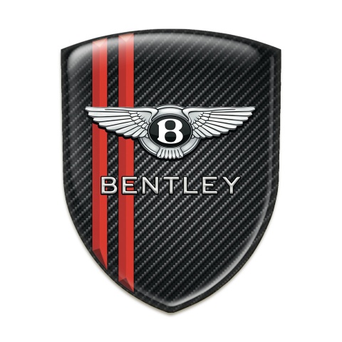 Bentley Emblem Exterior Black Carbon Red Lines Design 