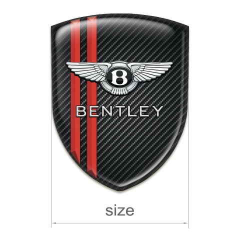 Bentley Emblem Exterior Black Carbon Red Lines Design 