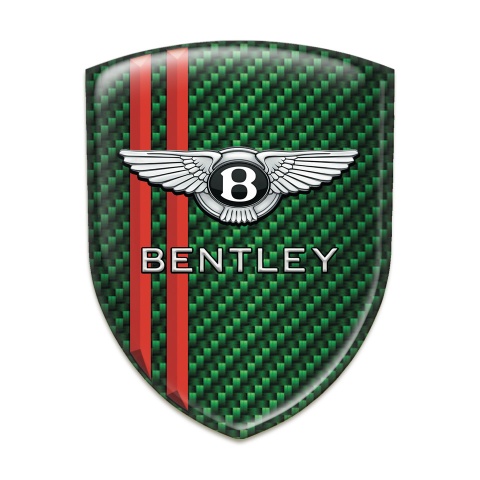 Bentley Emblem Interior Green Carbon Red Lines Design 