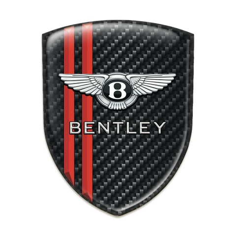 Bentley Tuning Badge  Black Fibers Red Lines Design 