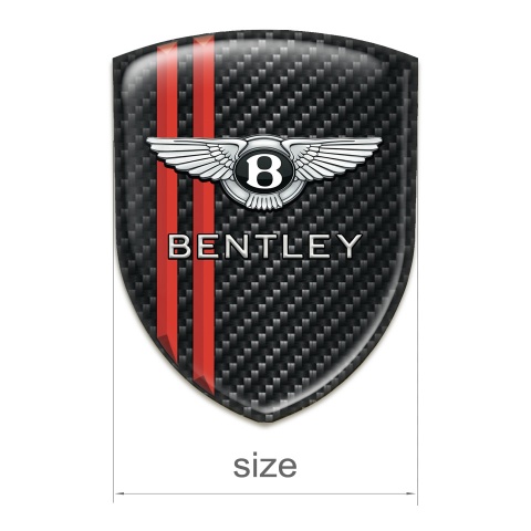 Bentley Tuning Badge  Black Fibers Red Lines Design 