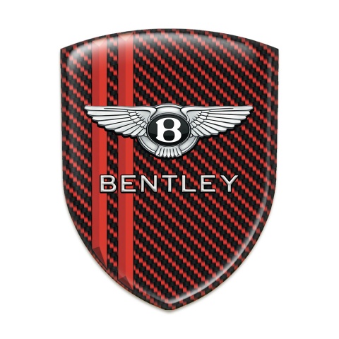 Bentley  Car Accessories Badge Red Carbon Red Lines Design 