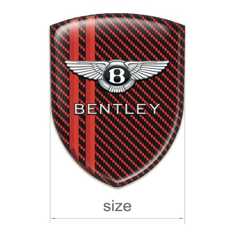 Bentley  Car Accessories Badge Red Carbon Red Lines Design 