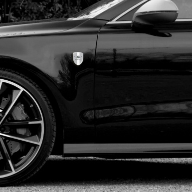 Bentley Silicone Badge Gray with White Ribbon Style 