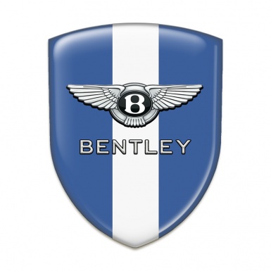 Bentley Auto Emblem Blue Print with White Ribbon Design 