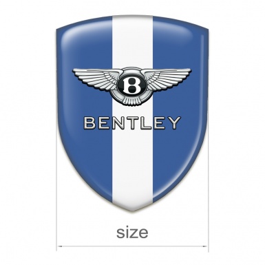 Bentley Auto Emblem Blue Print with White Ribbon Design 