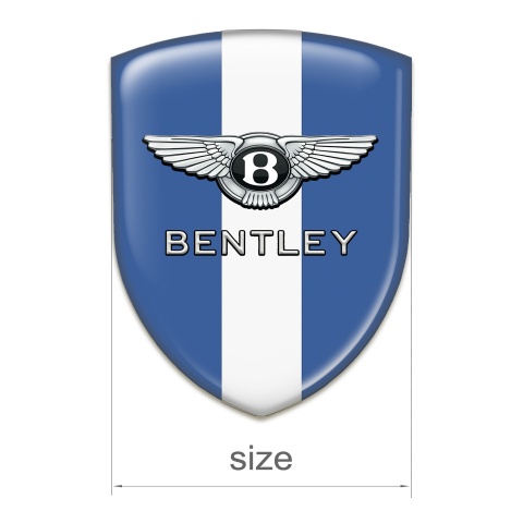 Bentley Auto Emblem Blue Print with White Ribbon Design 