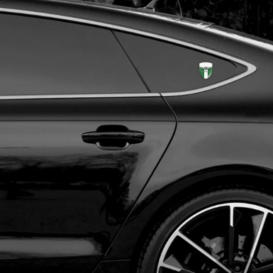 Bentley Logo Emblem Green White Print with White Ribbon Design 