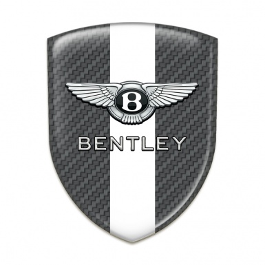 Bentley Resin Sticker Carbon with White Band Design 