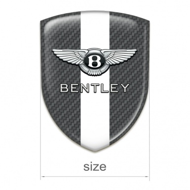 Bentley Resin Sticker Carbon with White Band Design 