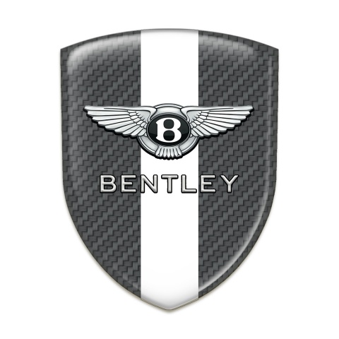 Bentley Resin Sticker Carbon with White Band Design 