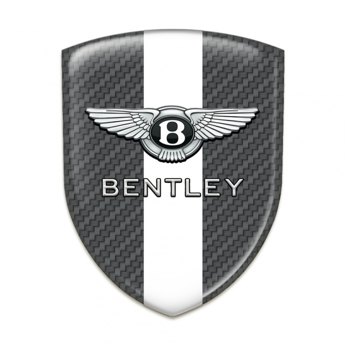 Bentley Resin Sticker Carbon with White Band Design 