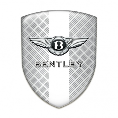 Bentley 3D Gel Emblem Metal Effect with White Band Design 
