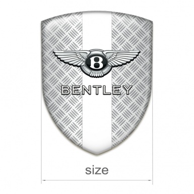 Bentley 3D Gel Emblem Metal Effect with White Band Design 