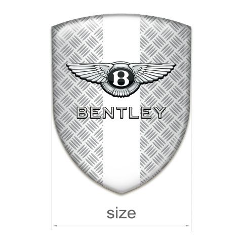 Bentley 3D Gel Emblem Metal Effect with White Band Design 