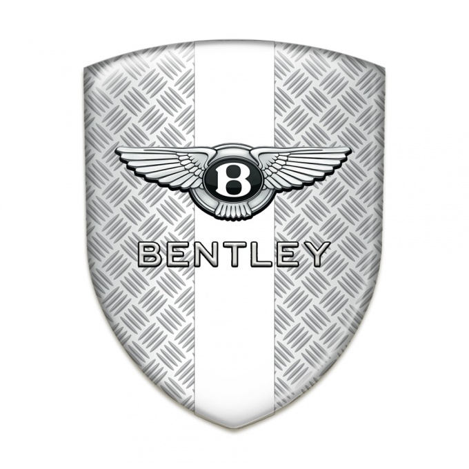 Bentley 3D Gel Emblem Metal Effect with White Band Design 