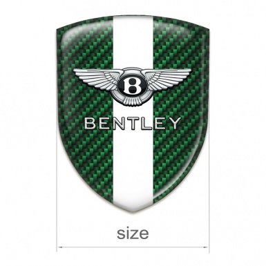 Bentley Emblem Interior Green Carbon with White Band Design 