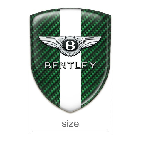 Bentley Emblem Interior Green Carbon with White Band Design 