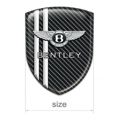 Bentley Car Interior Badge Black carbon with White Lines Edition 