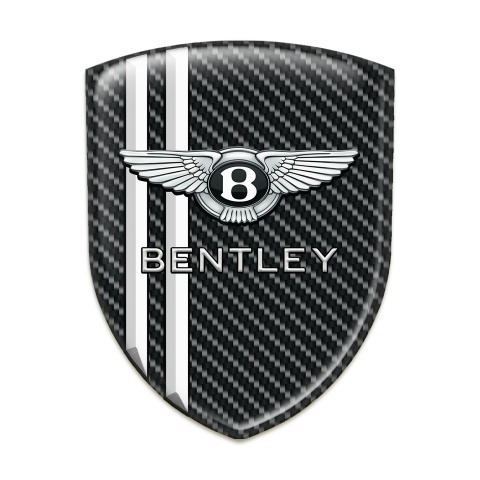 Bentley Car Interior Badge Black carbon with White Lines Edition 