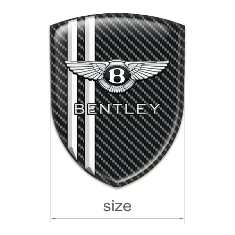 Bentley Car Interior Badge Black carbon with White Lines Edition 
