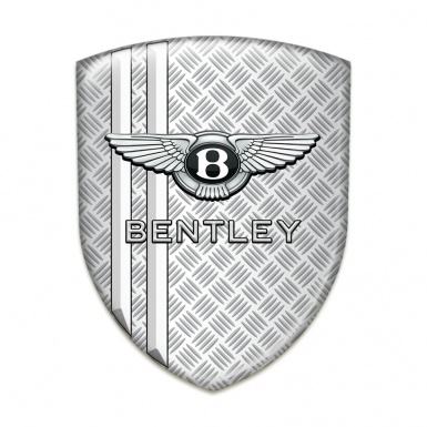 Bentley Emblem Badge Logo Mesh Effect White Stripes Edition 