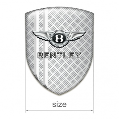 Bentley Emblem Badge Logo Mesh Effect White Stripes Edition 