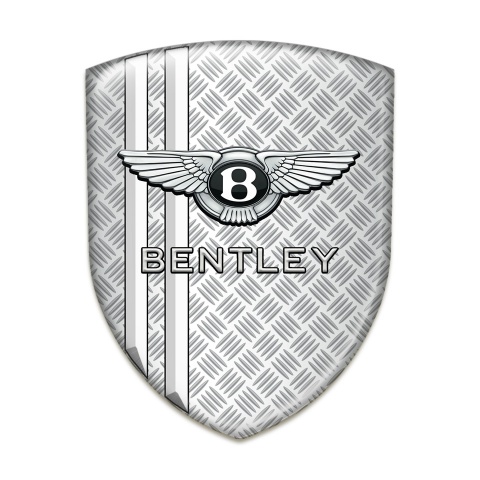 Bentley Emblem Badge Logo Mesh Effect White Stripes Edition 