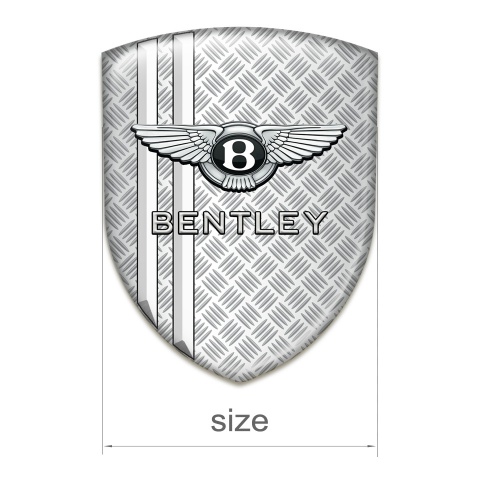 Bentley Emblem Badge Logo Mesh Effect White Stripes Edition 